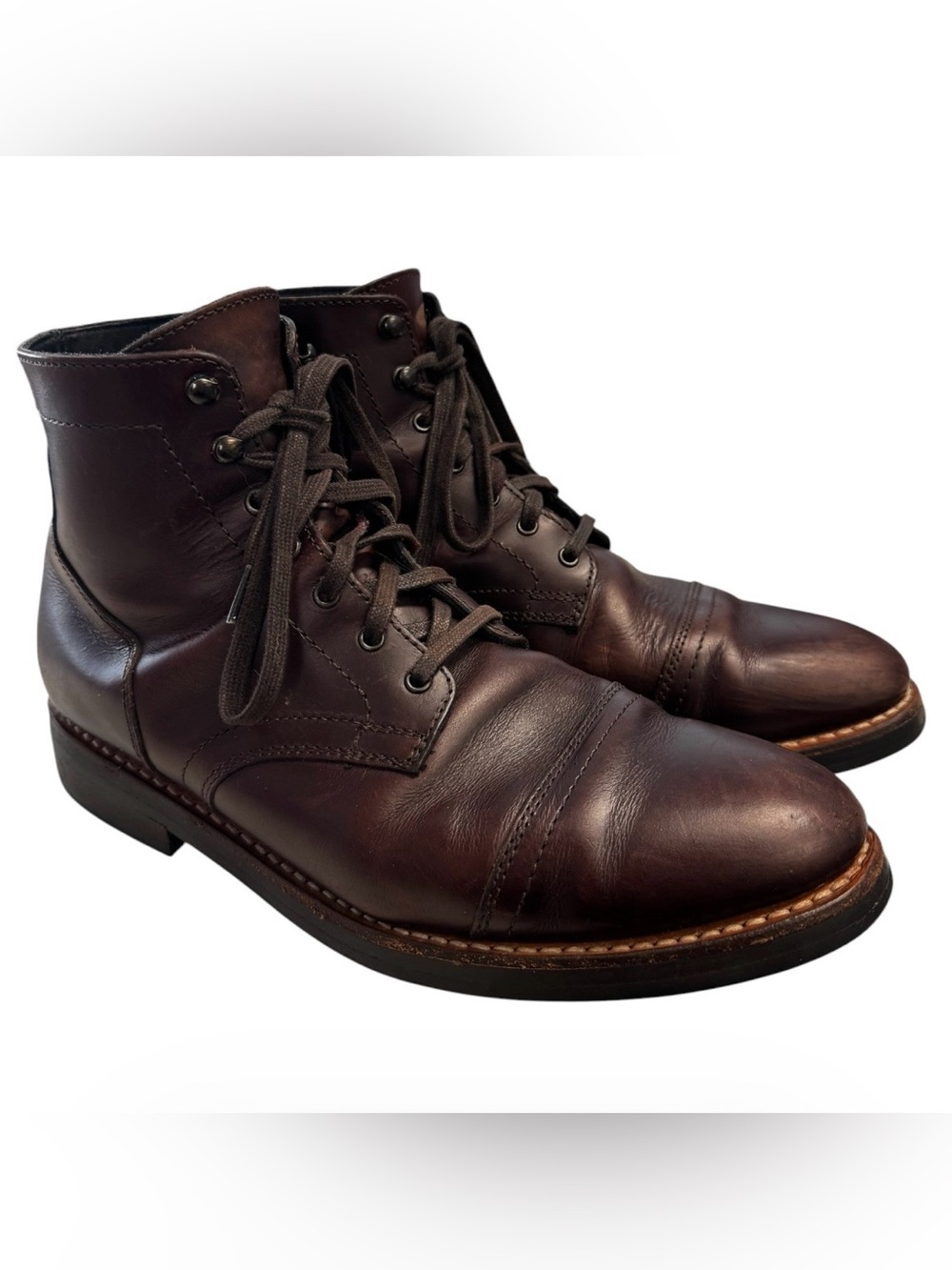 Thursday Boot Co. Men's Captain Brown Leather Lace-Up Boots Size 11.5